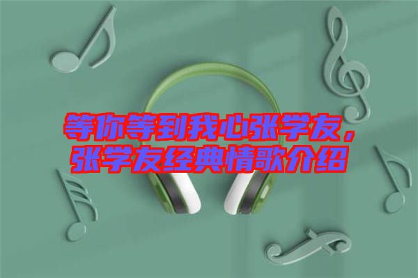 等你等到我心張學(xué)友，張學(xué)友經(jīng)典情歌介紹