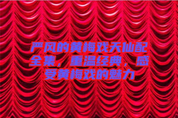 嚴風的黃梅戲天仙配全集，重溫經(jīng)典，感受黃梅戲的魅力