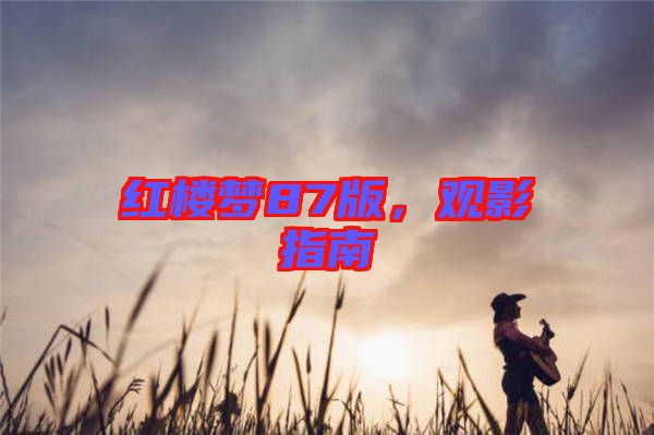 紅樓夢87版，觀影指南