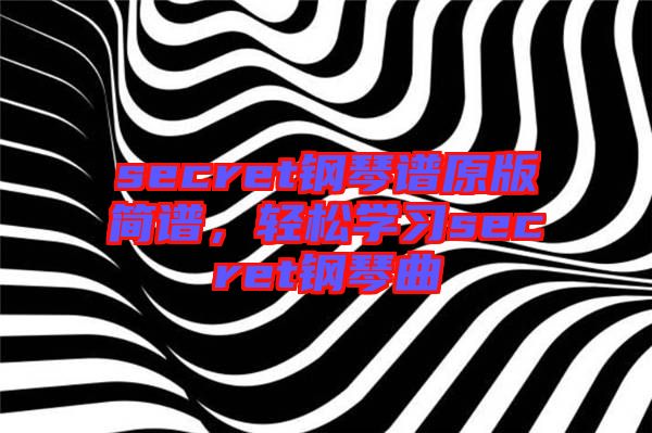 secret鋼琴譜原版簡譜，輕松學習secret鋼琴曲