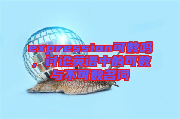 expression可數(shù)嗎，討論英語中的可數(shù)與不可數(shù)名詞