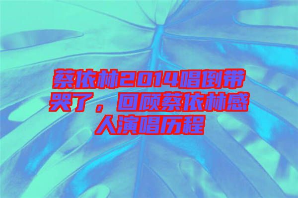 蔡依林2014唱倒帶哭了，回顧蔡依林感人演唱?dú)v程