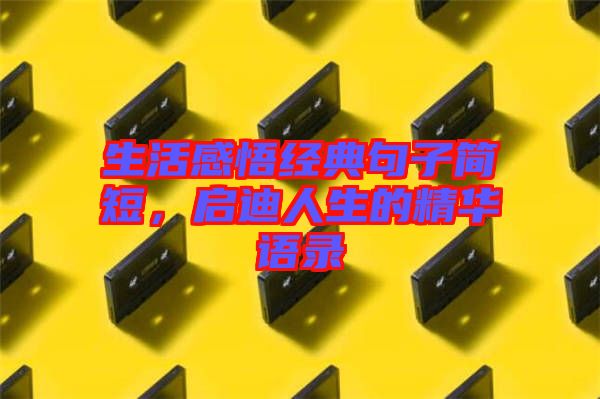 生活感悟經(jīng)典句子簡短，啟迪人生的精華語錄