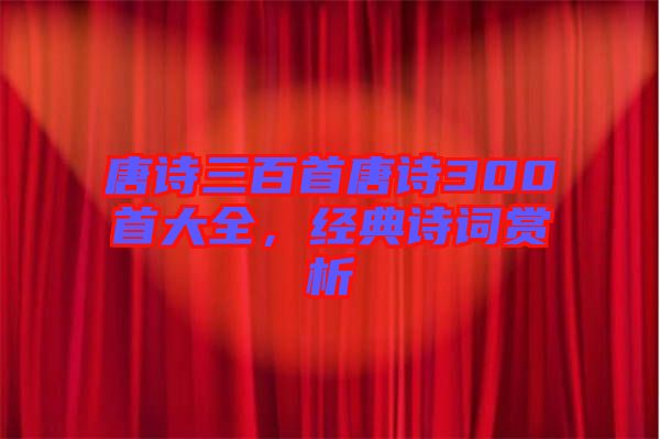 唐詩三百首唐詩300首大全，經(jīng)典詩詞賞析
