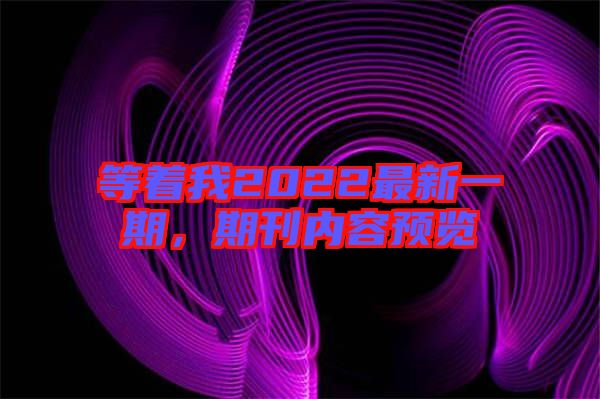 等著我2022最新一期，期刊內(nèi)容預(yù)覽