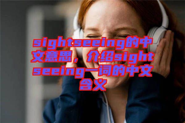 sightseeing的中文意思，介紹sightseeing一詞的中文含義