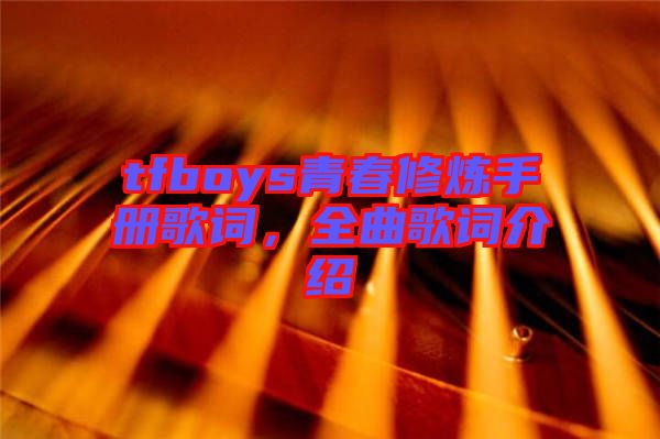 tfboys青春修煉手冊(cè)歌詞，全曲歌詞介紹