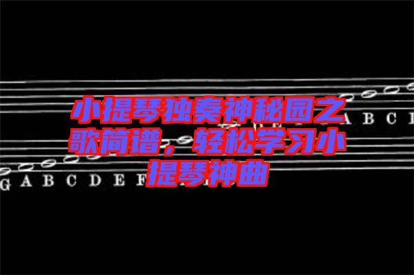 小提琴獨奏神秘園之歌簡譜，輕松學(xué)習(xí)小提琴神曲