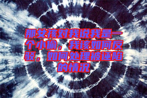 那女孩對我說我是一個小偷，我該如何反駁，如何處理被誣陷的情況