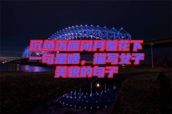 沉魚落雁閉月羞花下一句是啥，描寫女子美貌的句子