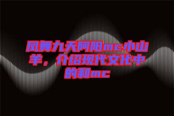 鳳舞九天阿陽(yáng)mc小山羊，介紹現(xiàn)代文化中的和mc