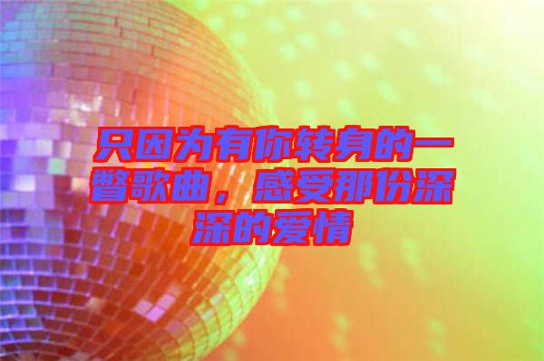 只因?yàn)橛心戕D(zhuǎn)身的一瞥歌曲，感受那份深深的愛情