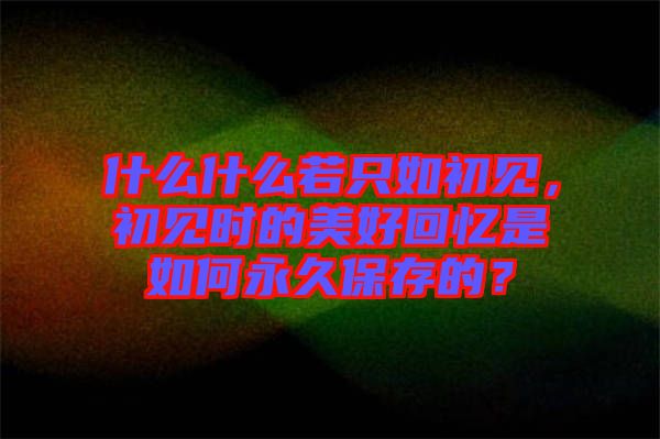 什么什么若只如初見，初見時(shí)的美好回憶是如何永久保存的？