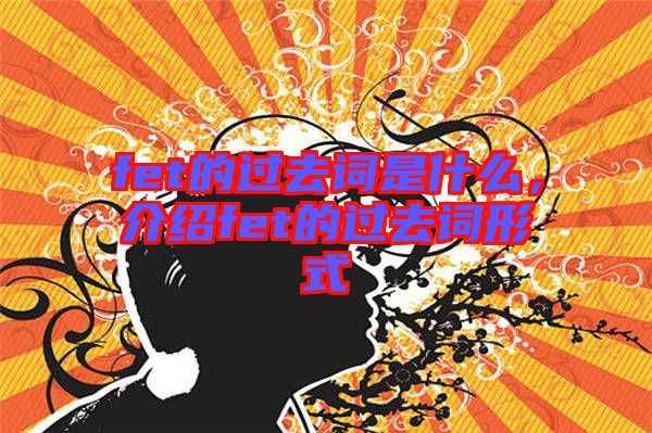 fet的過去詞是什么，介紹fet的過去詞形式