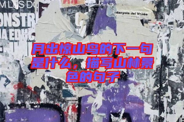 月出驚山鳥的下一句是什么，描寫山林景色的句子