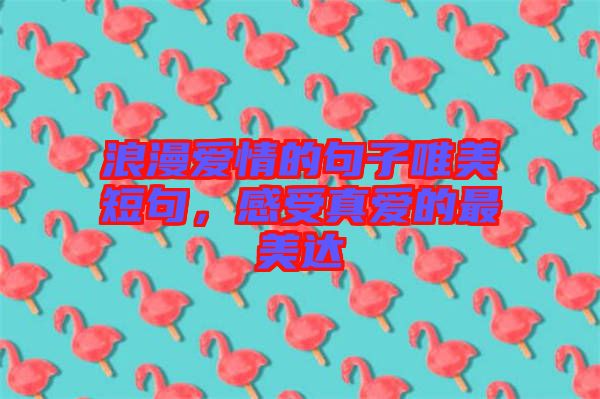浪漫愛(ài)情的句子唯美短句，感受真愛(ài)的最美達(dá)