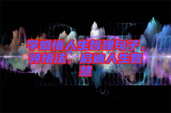 學(xué)感悟人生哲理句子，領(lǐng)悟法，啟迪人生智慧