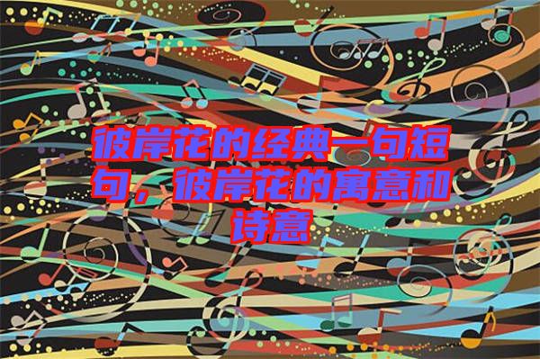 彼岸花的經(jīng)典一句短句，彼岸花的寓意和詩(shī)意