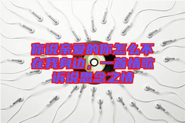 你說親愛的你怎么不在我身邊，一首情歌訴說思念之情