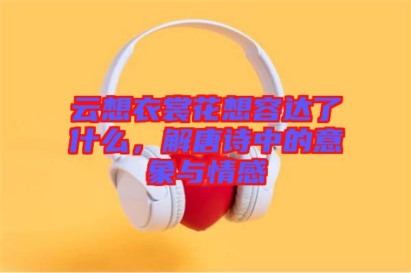 云想衣裳花想容達(dá)了什么，解唐詩中的意象與情感