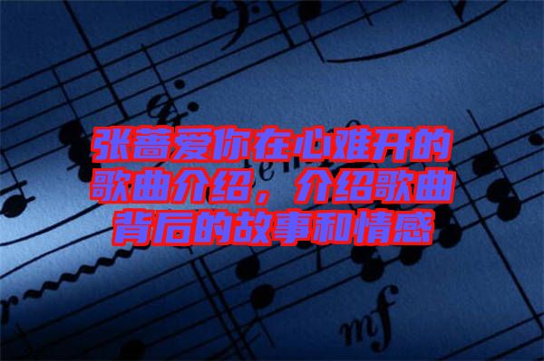 張薔愛(ài)你在心難開(kāi)的歌曲介紹，介紹歌曲背后的故事和情感