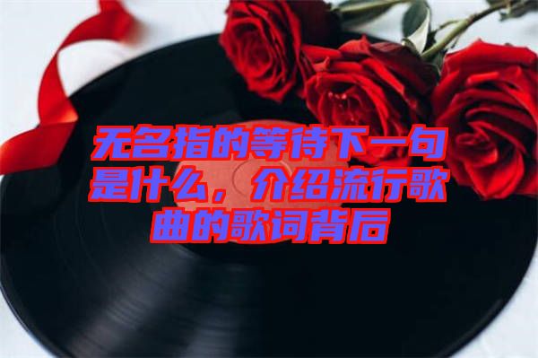 無名指的等待下一句是什么，介紹流行歌曲的歌詞背后