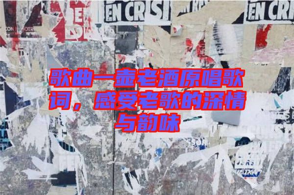 歌曲一壺老酒原唱歌詞，感受老歌的深情與韻味