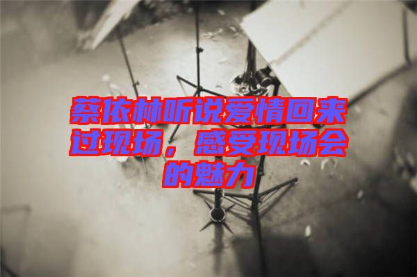 蔡依林聽說愛情回來過現(xiàn)場(chǎng)，感受現(xiàn)場(chǎng)會(huì)的魅力