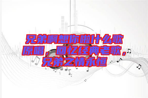 兄弟啊想你啦什么歌原唱，回憶經(jīng)典老歌，兄弟之情永恒