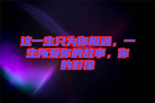 這一生只為你相遇，一生所愛你的故事，你的影像