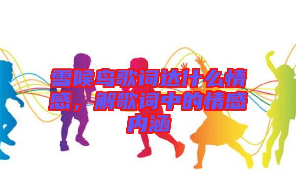 雪候鳥歌詞達什么情感，解歌詞中的情感內涵