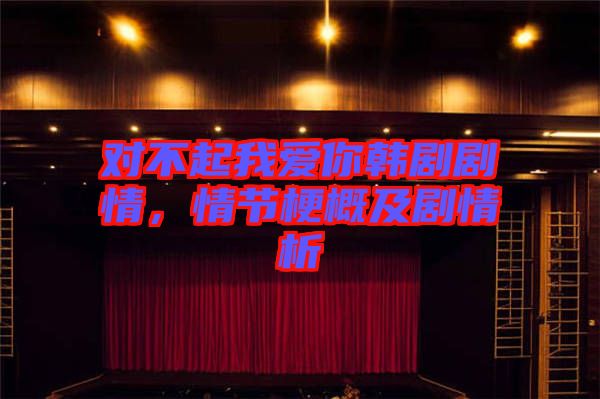 對(duì)不起我愛(ài)你韓劇劇情，情節(jié)梗概及劇情析