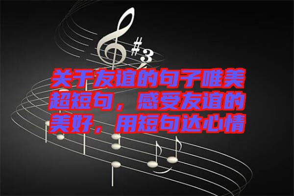 關(guān)于友誼的句子唯美超短句，感受友誼的美好，用短句達(dá)心情
