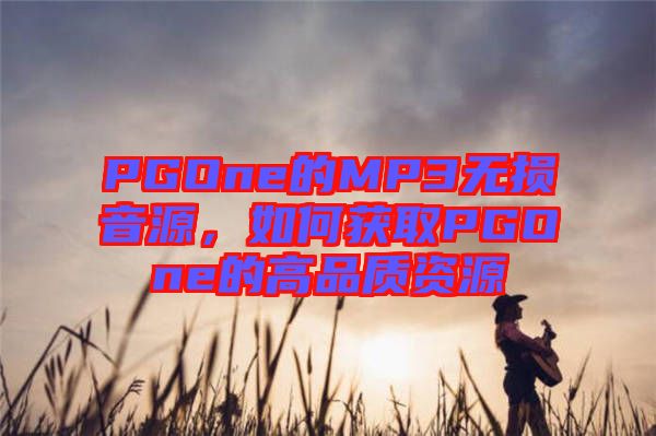 PGOne的MP3無損音源，如何獲取PGOne的高品質(zhì)資源
