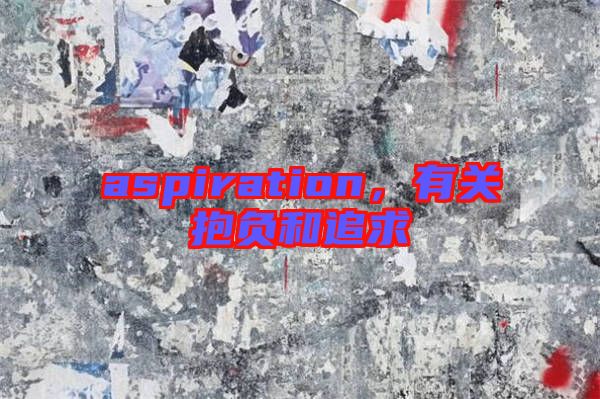 aspiration，有關(guān)抱負(fù)和追求
