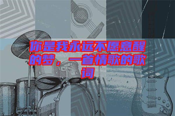 你是我永遠(yuǎn)不愿意醒的夢，一首情歌的歌詞