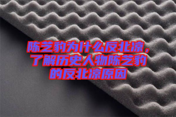 陳芝豹為什么反北涼，了解歷史人物陳芝豹的反北涼原因