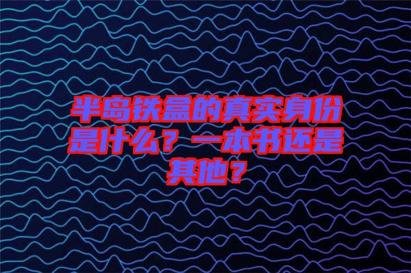 半島鐵盒的真實身份是什么？一本書還是其他？