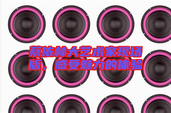 蔡依林大藝術家現場版，感受魅力的體驗