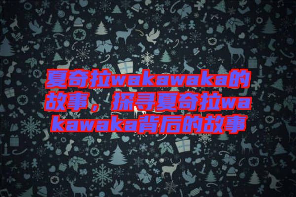 夏奇拉wakawaka的故事，探尋夏奇拉wakawaka背后的故事