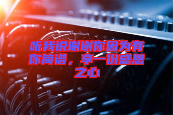 聽我說謝謝你因為有你簡譜，享一份感恩之心