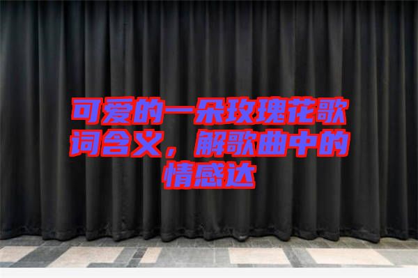 可愛(ài)的一朵玫瑰花歌詞含義，解歌曲中的情感達(dá)
