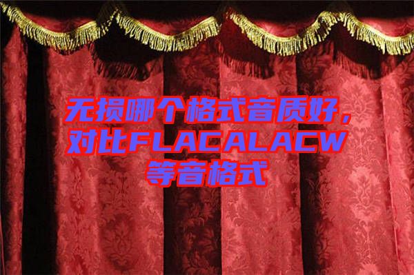 無損哪個格式音質(zhì)好，對比FLACALACW等音格式