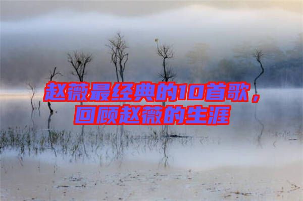 趙薇最經(jīng)典的10首歌，回顧趙薇的生涯