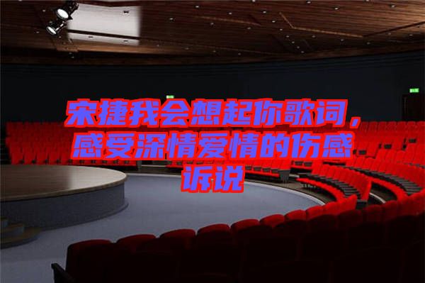 宋捷我會想起你歌詞，感受深情愛情的傷感訴說