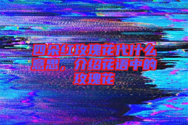 四朵紅玫瑰花代什么意思，介紹花語中的玫瑰花