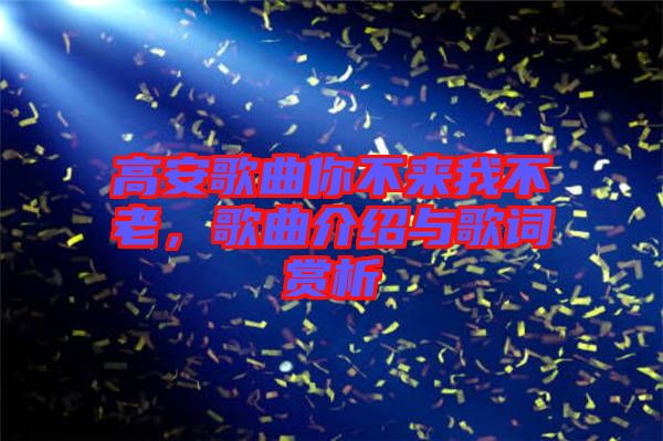 高安歌曲你不來我不老，歌曲介紹與歌詞賞析