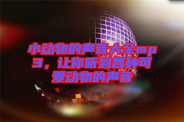 小動(dòng)物的聲音大全mp3，讓你聽(tīng)到各種可愛(ài)動(dòng)物的聲音