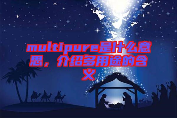 multipure是什么意思，介紹多用途的含義