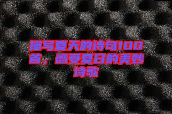 描寫夏天的詩(shī)句100首，感受夏日的美妙詩(shī)歌